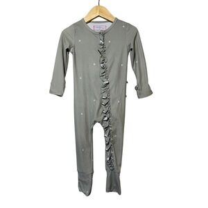 SweetHoney Stars Ruffle Footie Pajamas Sleepwear 2T